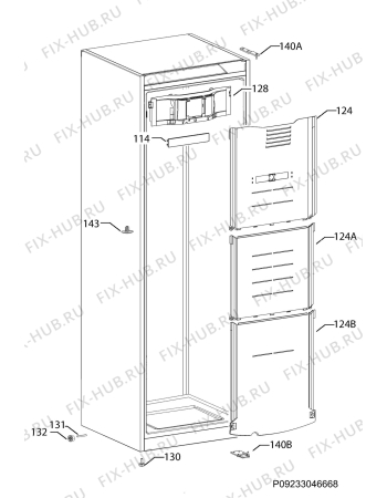 Взрыв-схема холодильника Electrolux ERE3976MFW - Схема узла Housing 001